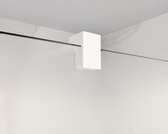 FortiFura Galeria inloopdouche - 60x200cm - mat glas - wandarm - mat wit