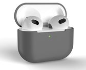 Hoesje in het Grijs geschikt voor Apple AirPods 3 - TCH - Beschermhoes - Siliconen - Case - Soft case