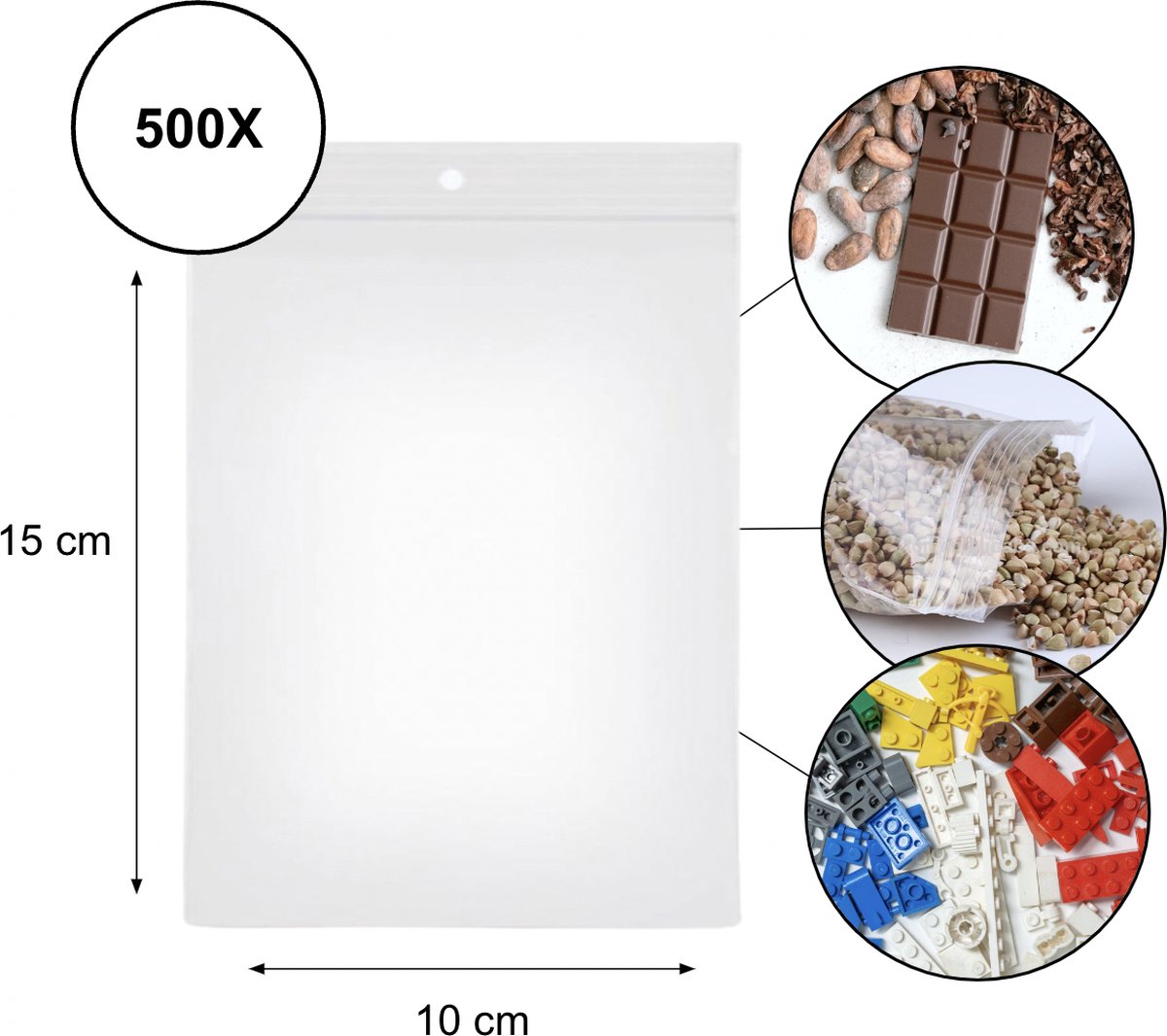 PD® - Gripzakjes - Gripzakjes 100 x 150 mm - 500 stuks - EXTRA STERK - Diamond painting zakjes - Grip zakjes - 500 stuks - Transparant
