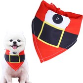 Kerst Sjaaltje Kerstman - Hond & Kat - Winter Halsband - Honden Das Rood - Kerstpakje voor Honden en Katten - Hondentrui - Kerstkostuum - Hondenkleding - Maat S