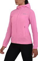 TCA Dames AirLite 2.0 Waterdichte Hardloop Regenjas met Ritszakken - Roze/Oranje, S