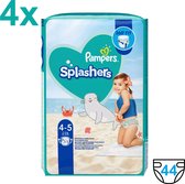 Pampers Splashers Zwemluiers Maat 4/5 - 4 x 11 Stuks Voordeelverpakking