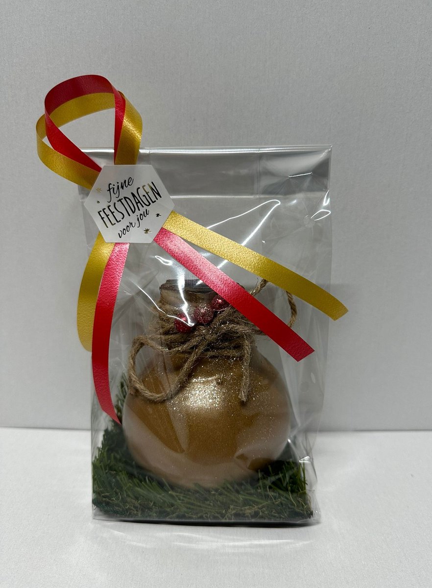 Wax Amaryllis Goud in leuke geschenkverpakking - relatiegeschenk