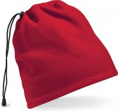 Muts rood maar kan ook rond de nek gebruikt worden Suprafleece® Snood/hat Combo Beechfield / Anti-pluisstof Suprafleece®.