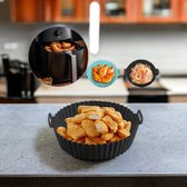 AliRose - Plaque de Airfryer en Siliconen pour friteuse/four - Durable - Passe au lave-vaisselle/micro-ondes - Zwart