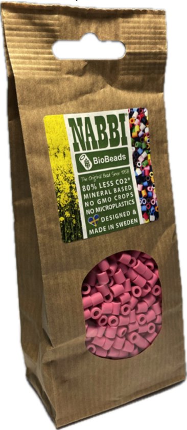 NABBI® BioBeads Rose colour 1000 pcs strijkkralen | bol