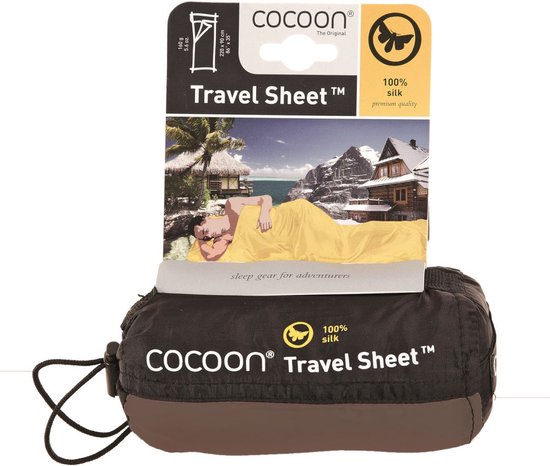 Cocoon TravelSheet inlet silk bruin — afbeelding 5