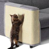 Navaris katten krabmat - Bescherming van meubels - Voor banken en stoelen - Krabbescherming - Voor de rechterkant - Lichtgrijs
