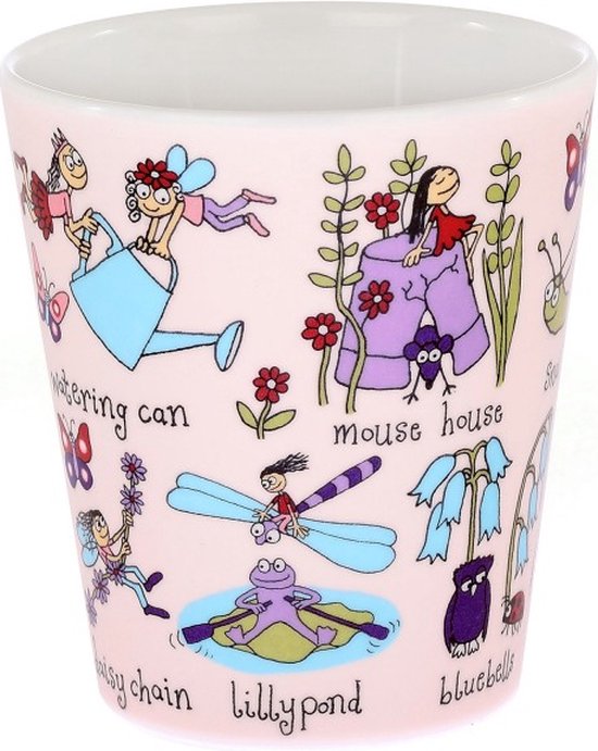 Geheime tuin kinder servies set melamine (vakjesbord + bekertje + lepel & vork) - Tyrrell Katz van Tyrrell Katz — afbeelding 2