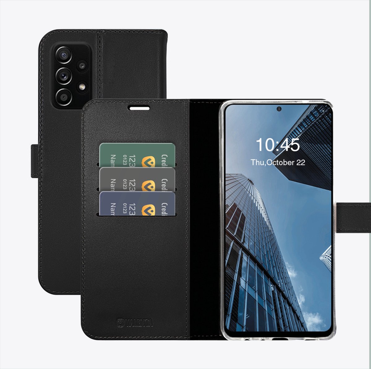 Valenta - Book Case - Gel Skin - Zwart - Samsung Galaxy A72
