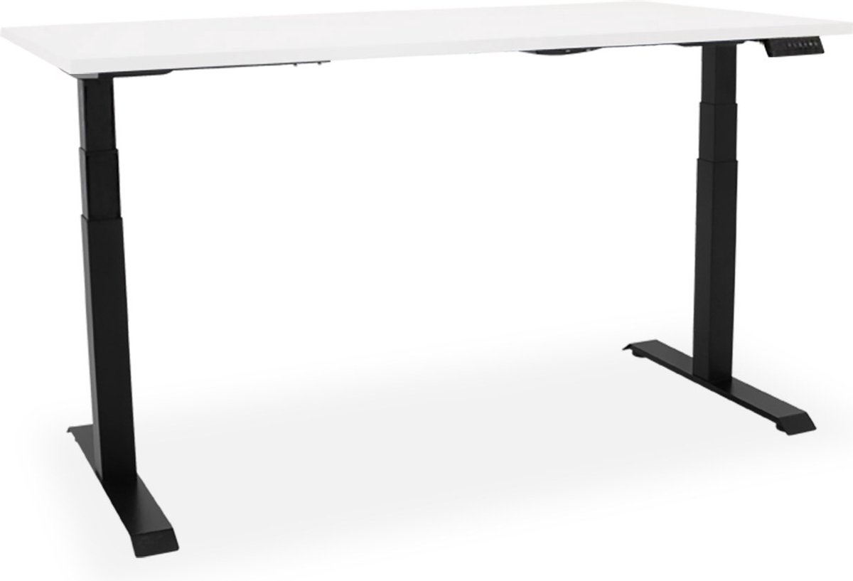 Elektrisch zit-sta bureau Essential NPR - 160x80cm - wit/zwart