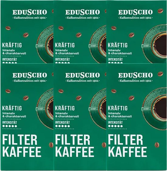 Eduscho Kräftig Filterkaffee - Gemalen – 6 x 500 gram