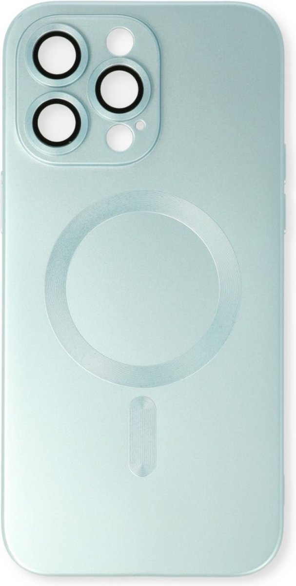 Apple iPhone 15 Plus Hoesje Blauw, Met Lensbeschermer - Magsafe - Magneet Case Met Ring en camera cover