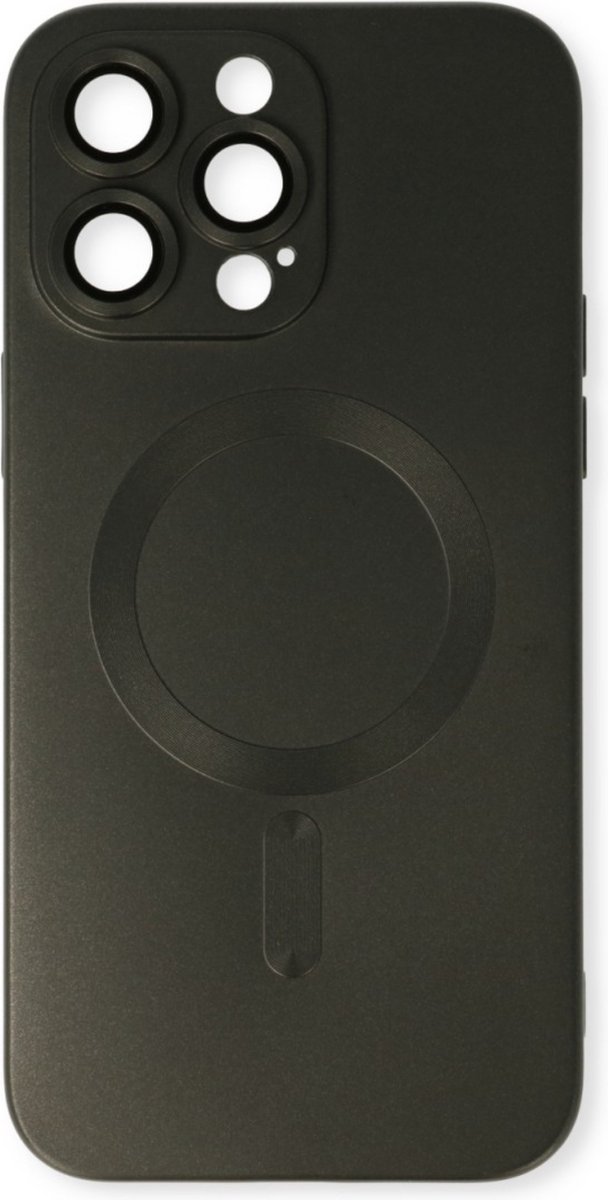 Apple iPhone 15 Plus Hoesje Zwart, Met Lensbeschermer - Magsafe - Magneet Case Met Ring en camera cover