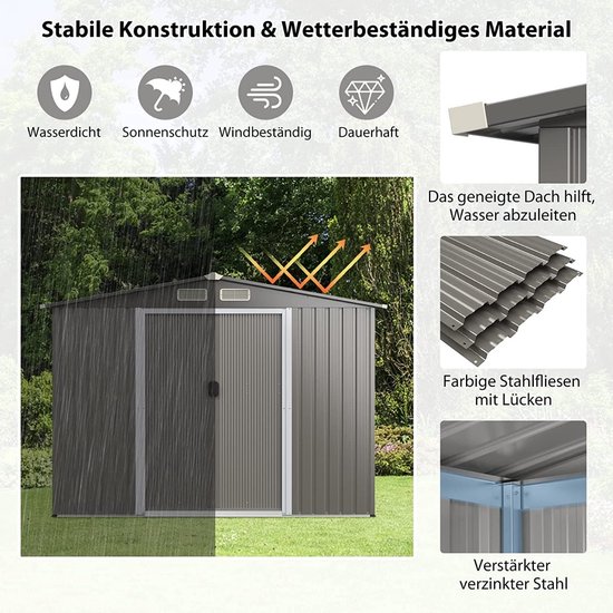 SVITA HATTORO S100 XL Metalen gereedschapsschuur, verschillende maten