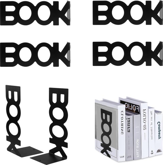 Bookends, 3 Pairs of Bookends, Bookends Book Holder CD Children's Metal ...