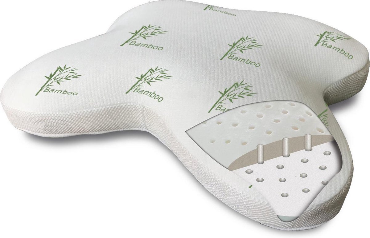 Eleganzzz Hoofdkussen Traagschuim Visco - Butterfly Kussen - Hoofdkussen 46x53x12cm - Kussen