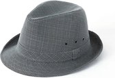 ASTRADAVI Trilby Hoed - Unisex Trilby Fedora Hoed - Grijs