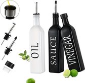 Livano Oliefles Met Schenktuit - Schenktuit Olijfolie - Navulbaar - Oliefles Met Pipet - Olijfolie Fles - Olie Dispenser - Oil Dispenser - Oil Bottle - 2 Stuks