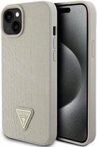 Guess Crocodile Triangle Back Case - Geschikt voor Apple iPhone 15 (6.1") - Goud