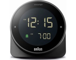 Braun BC24B - Wekker - Digitaal - Halfrond - Alarm - Snooze - 12/24H - Achtergrondverlichting - Zwart