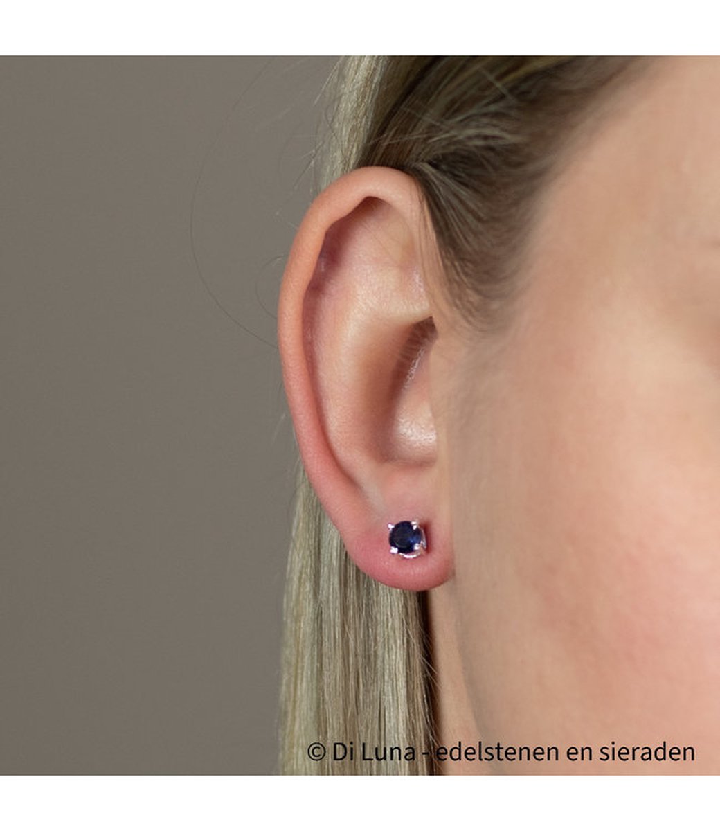 diluna.nl - Ioliet - 925 sterling zilveren edelsteen oorbellen