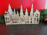 LBM - village de Noël en bois - set partie 4 - 27 x 16 cm