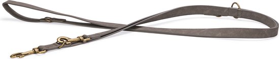 Beeztees Balacron Ax - Hondenriem - Verstelbaar - Kunstleer - Grijs - 300x2,5 cm