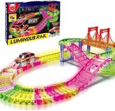 Rail lumineux - Ensemble Bend Flex et Glow in the Dark Track - piste de course - 85 pièces