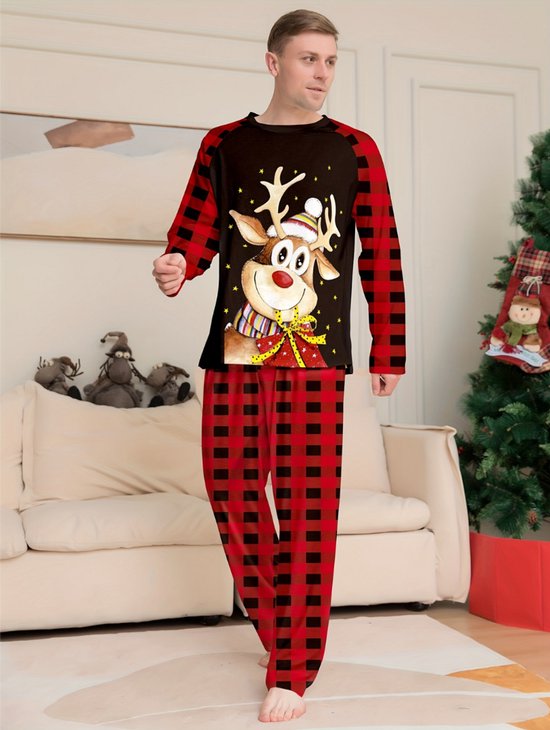 Pyjama de Noël Livano - Homme - Pyjama de Noël - Homme - Adultes - Set - Pantalon - Chemise - Noël - Taille XXXL