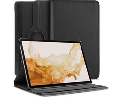 360 graden draaibare stand cover Hoes Geschikt voor: Samsung Galaxy Tab S8 Plus 2022 / S7+/ S7 Plus / Tab S7 FE 5G 12.4 inch 2020 - Hoesje met Auto Wake Sleep voor SM-X800/X806/T733/T736/T738/T970/T975/T976 - zwart