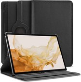 360 graden draaibare stand cover Hoes Geschikt voor: Samsung Galaxy Tab S8 Ultra 16.4 inch - Hoesje met Auto Wake Sleep voor SM-X900 X906 - zwart