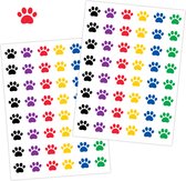 Hondenvoetjes Stickervellen - Hondenpootjes Stickers - Hondenpootjes - Hondenvoetjes - Knutselen Meisjes - Knutselen Kinderen - Stickervellen Kind - Honden Stickers - Stickers Volwassenen - Bullet Journal Stickers - Beloningsstickers - Hond Uitlaten