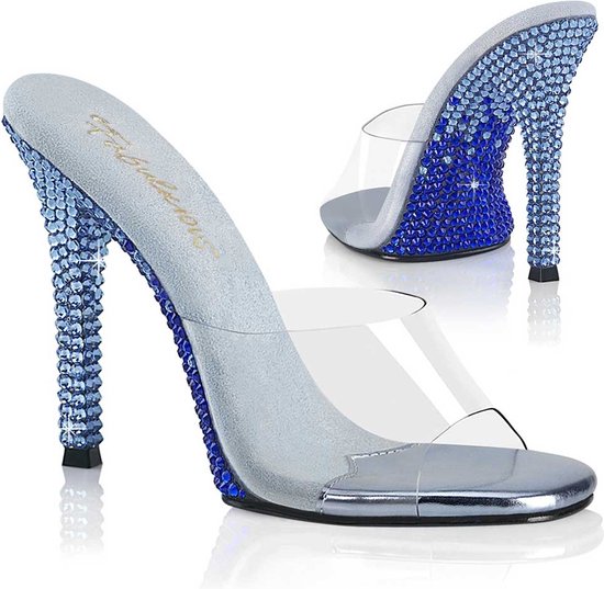 Fabulicious - Sandales à talon GALA-01DMM - Pointure 37 - Transparentes/ Blauw