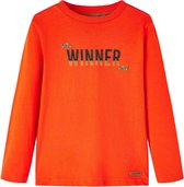 vidaXL-Kindershirt-met-lange-mouwen-winner-print-104-felroranje