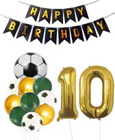 Ballon numéro 10 | Snoes Champions Voetbal Plus - Forfait Ballons | Vert et Or