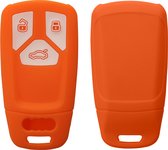 kwmobile autosleutel hoesje geschikt voor Audi 3-knops Smartkey autosleutel (alleen Keyless Go) - Autosleutel behuizing in fruitig oranje