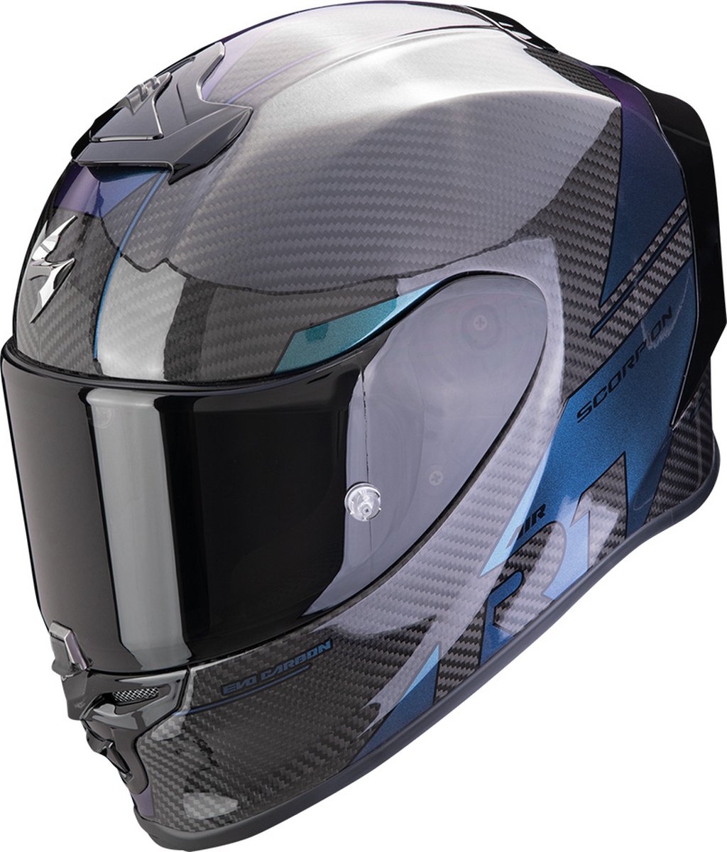 Scorpion Exo R1 Evo Carbon Air Rally Black-Chameleon XL - Maat XL - Helm