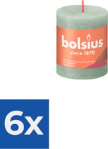 Bolsius Stompkaars Jadegreen - Voordeelverpakking 6 stuks