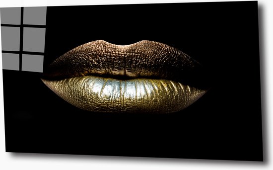 Golden lips 90x60 plexiglas 5mm
