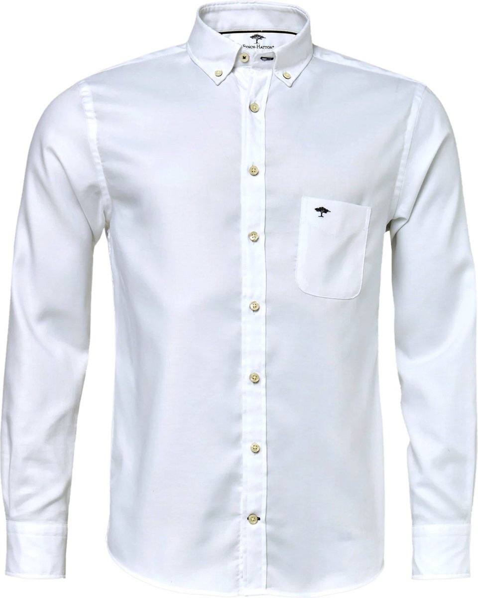 Fynch-Hatton Lange mouw Overhemd - 10005500 Wit (Maat: XXXL)