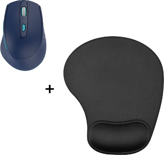 Draadloze muis met Ergonomische Muismat – Ergonomisch muis – Muismat met polsondersteuning