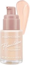 Kleancolor Flawless Liquid Foundation - 01 - Vanilla - Foundation - 30 ml