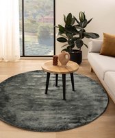 Tapis viscose rond - Bleu Pearl 160 cm rond