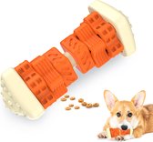 Snackdispenser Honden Speelgoed - Geometrisch Kauwbot - Sterk Rubber - Oranje