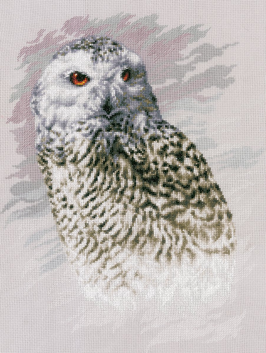 Lanarte Borduurpakket - Borduurset - Borduurpakket volwassenen - Telpakket kit - 29 x 38cm - Snowy Owl - PN-0183826