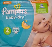 Pampers New Bébé Dry Taille 2 - Boîte mensuelle de 144 Couches