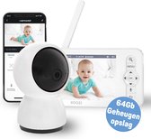 XOOZI S1A - Babyfoon met Camera en App - Baby Camera - Baby Monitor - Babyphone - 5 Inch - Incl. 64GB Geheugenkaart - Complete Set