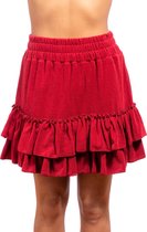 Amanda | Badstof Skirt, Rood, Maat L