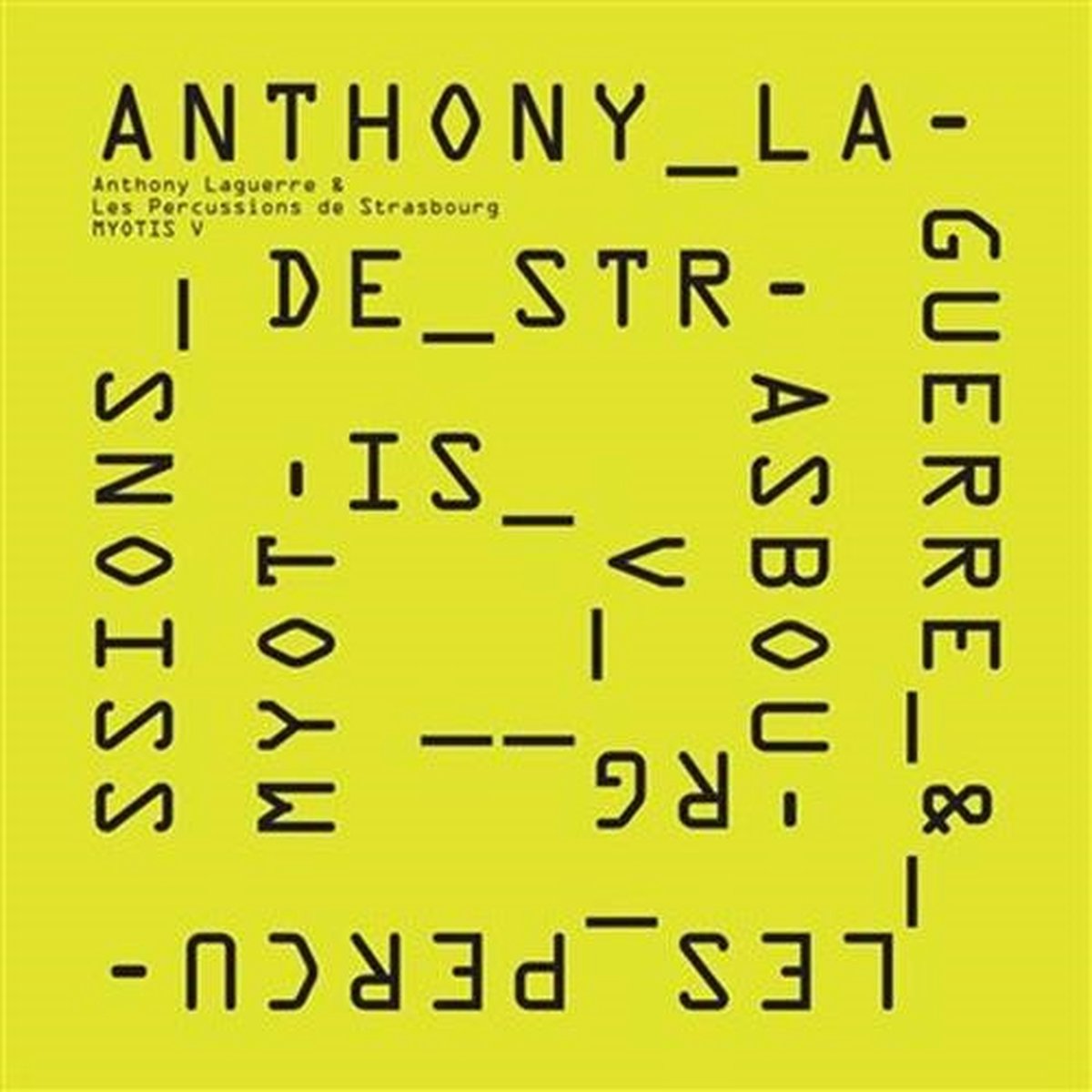 Anthony Laguerre & Les Percussions De Strasbourg - Myotis V (CD)